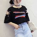 Harajuku Lace Women's T-Shirt, Casual Loose Fit Top