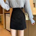Retro High Waist A-Line Mini Skirt for Women