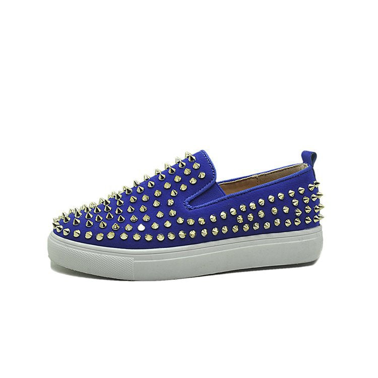 Women's Platform Casual Slip-On Shoes with Rivets