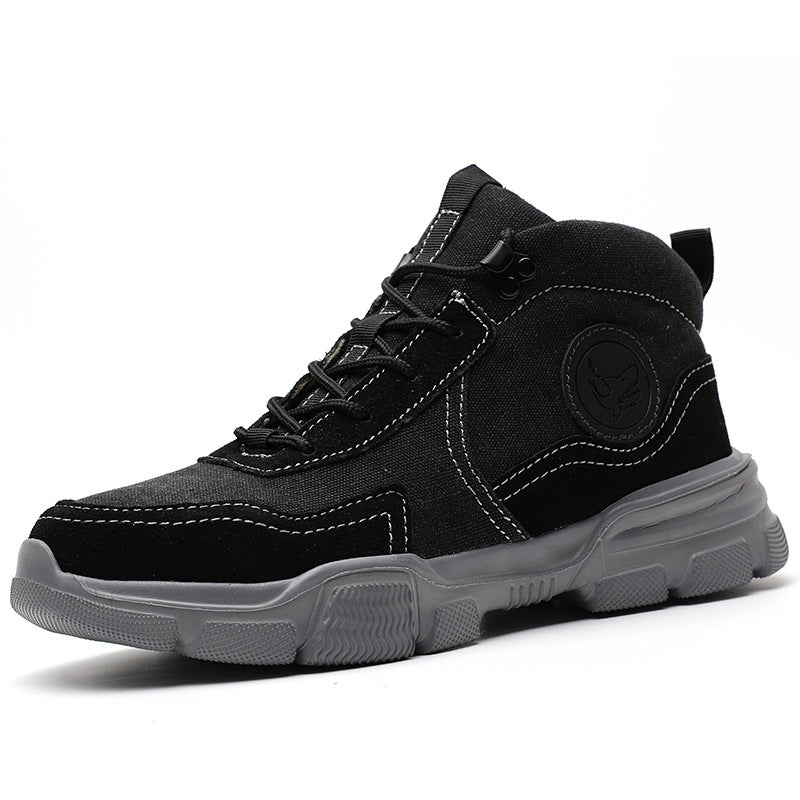 Men's High-Top Steel Toe Breathable Work Shoes
