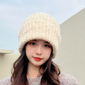 Women's Thick Knitted Hat for Autumn and Winter
