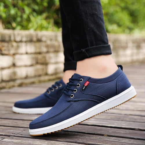 Korean Style Low Top Canvas Sneakers for Men