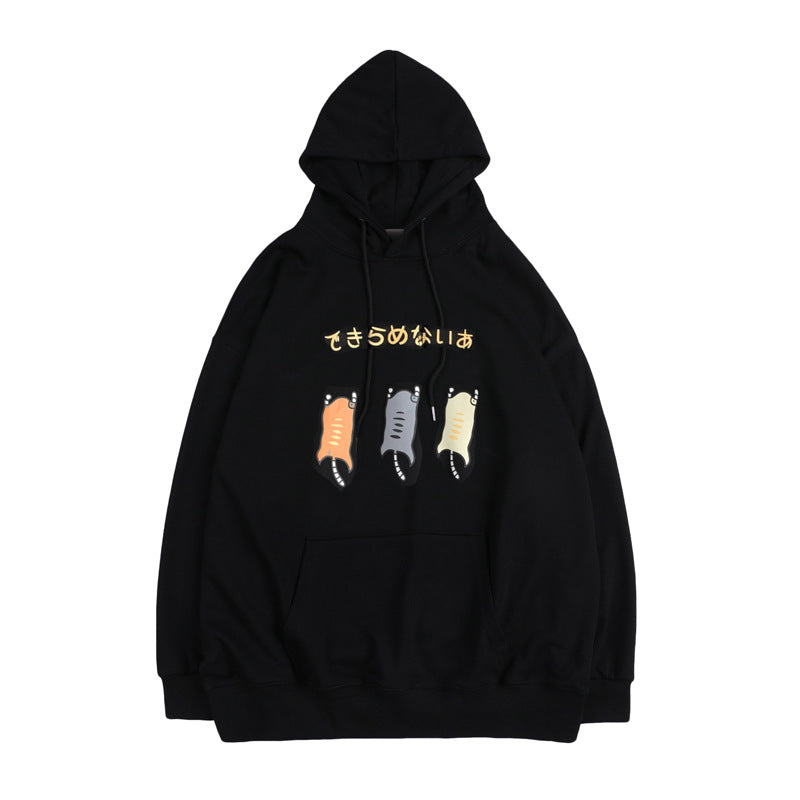 Perth Unisex Plus Size Cartoon Print Hooded Sweatshirt
