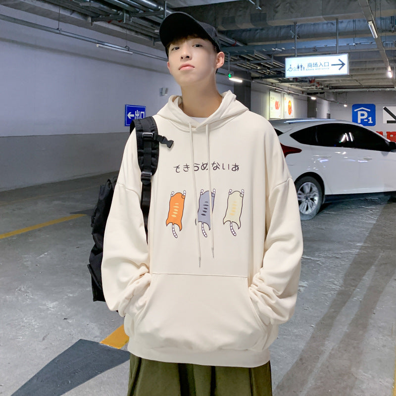 Perth Unisex Plus Size Cartoon Print Hooded Sweatshirt