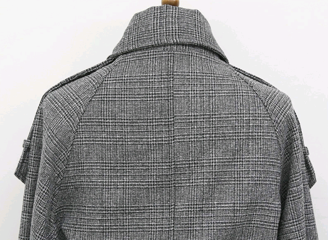 Houndstooth Long Coat for Women - Stylish & Loose Fit