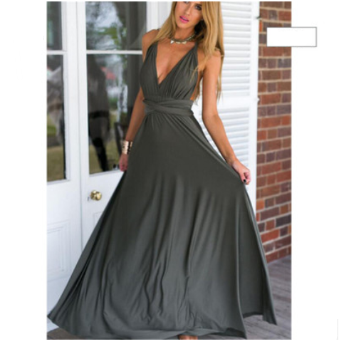 Cross-Back Sexy Strappy Maxi Dress (Evening Gown)
