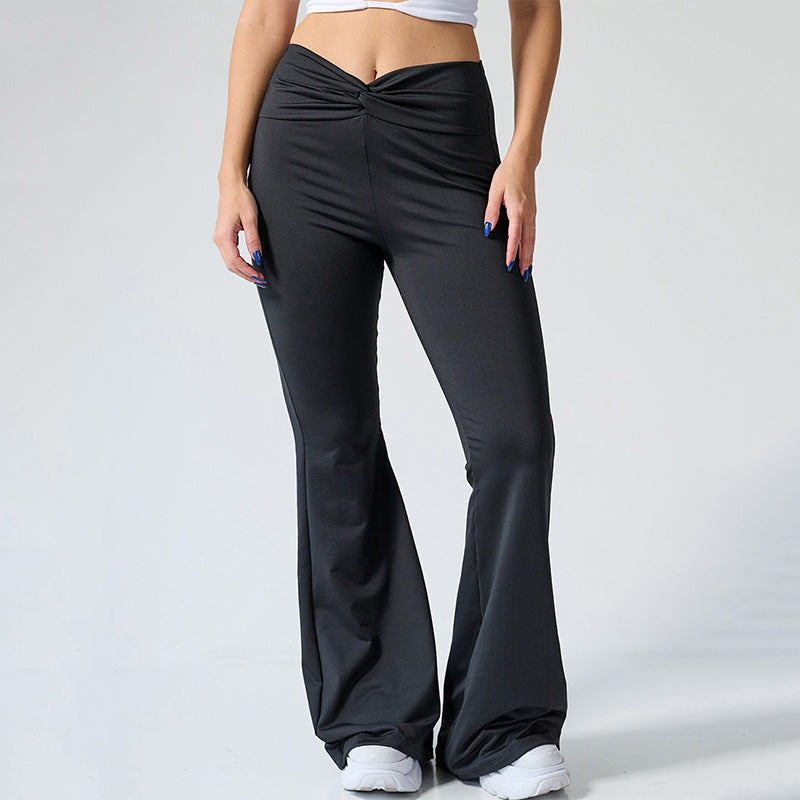 High Waist Slimming Bell-Bottom Pants for Sports Fashion