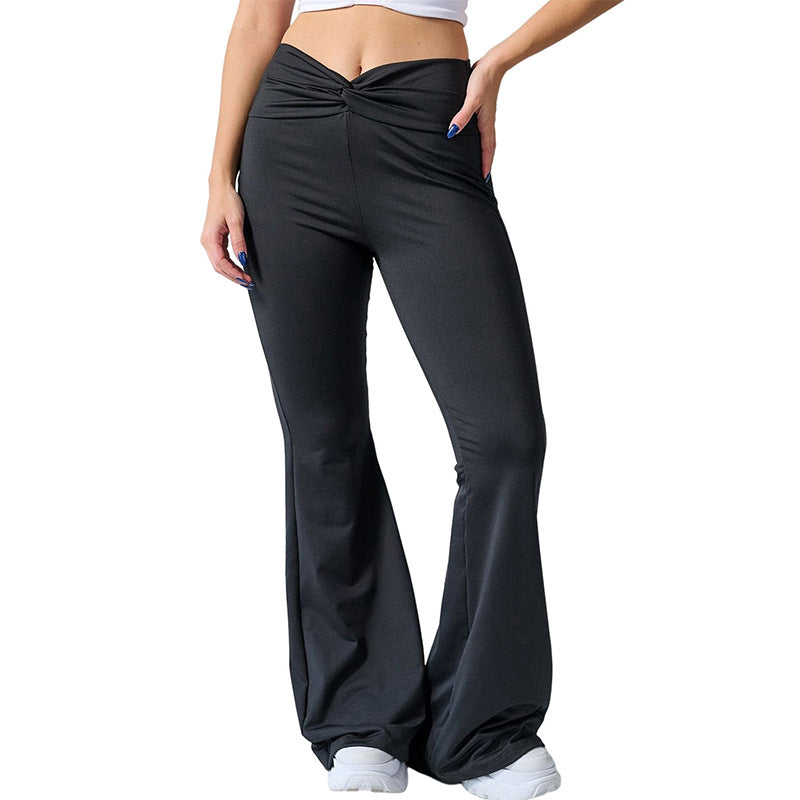 High Waist Slimming Bell-Bottom Pants for Sports Fashion