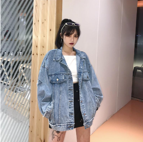 Loose Fit Denim Jacket for Women - Versatile Style