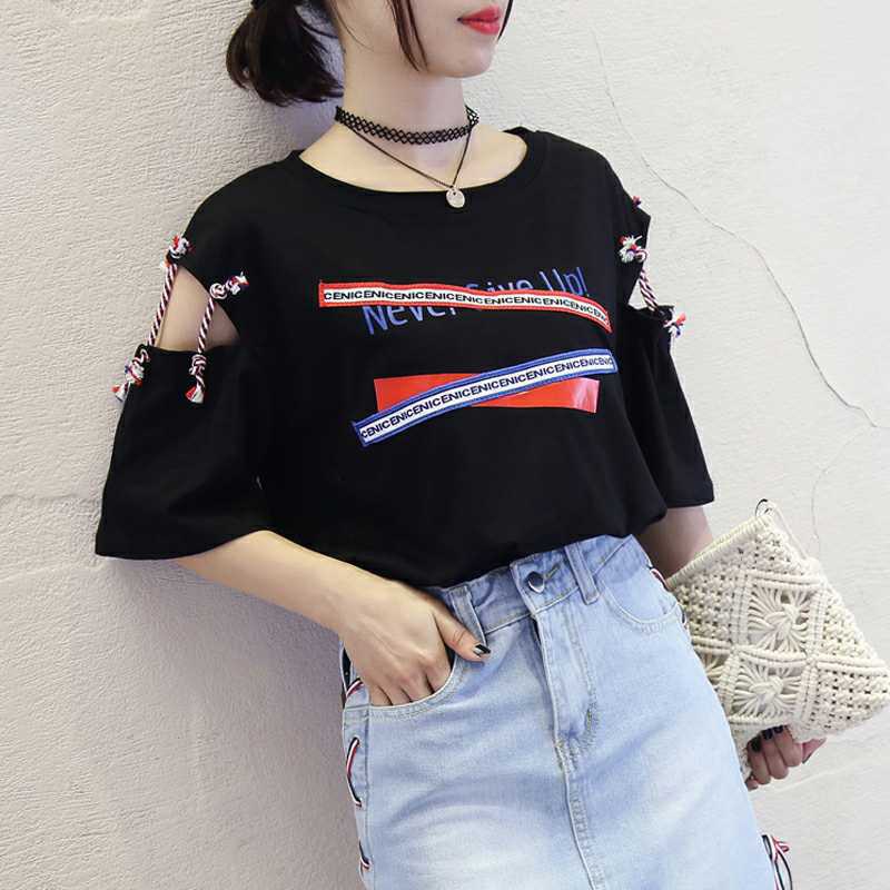 Harajuku Lace Women's T-Shirt, Casual Loose Fit Top