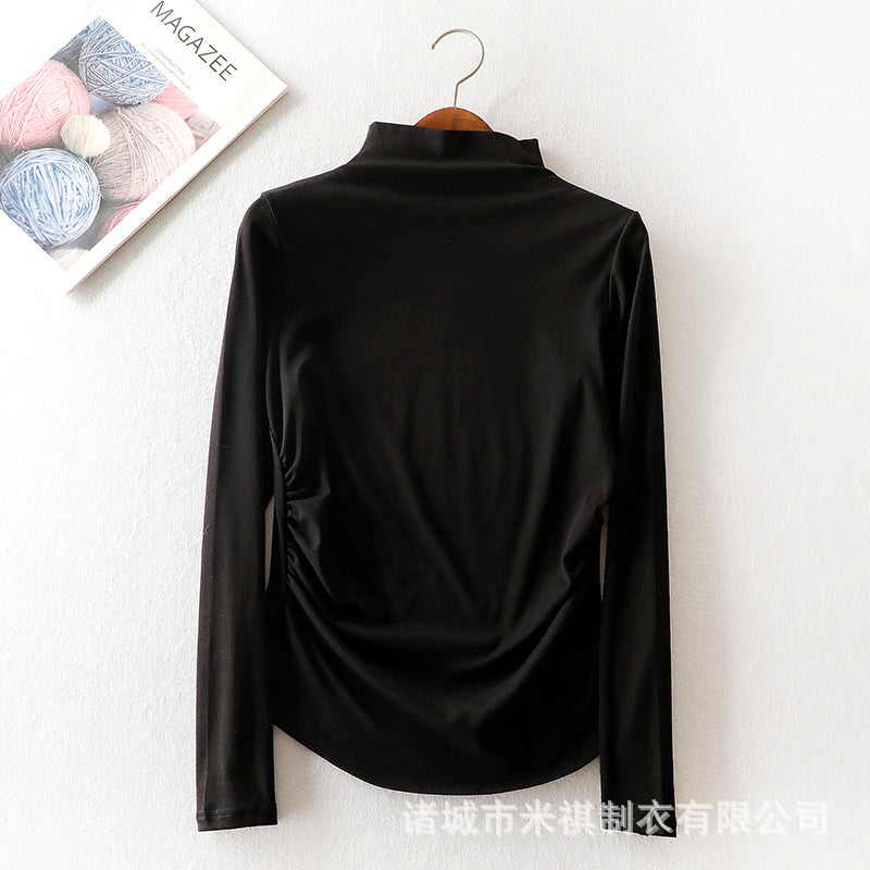 New Spring Autumn Slim Fit Turtleneck Long Sleeve Tee
