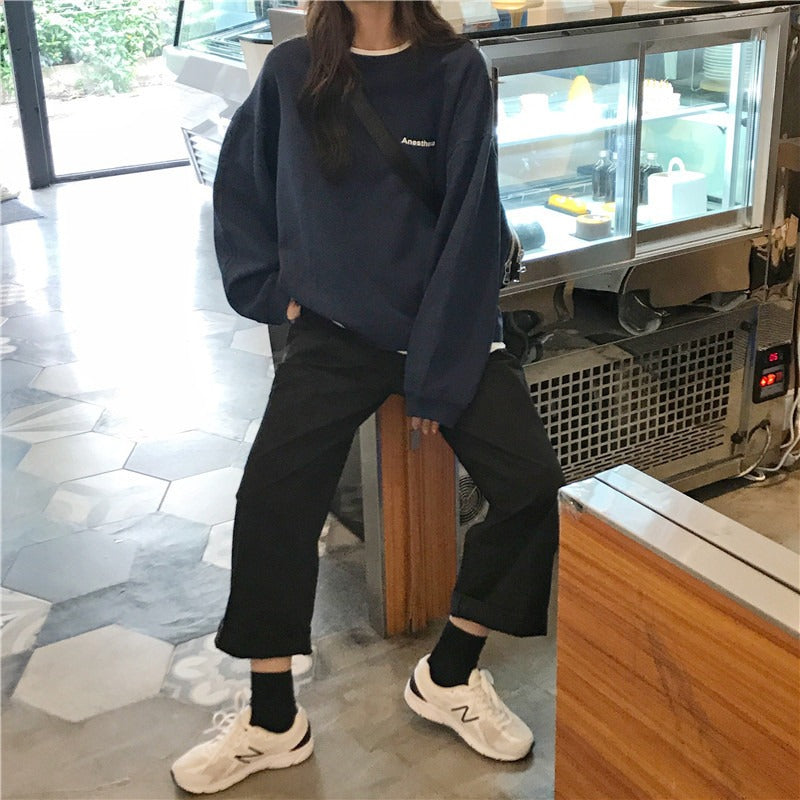 Autumn Loose Slim Long-Sleeved Sweatshirt for Women