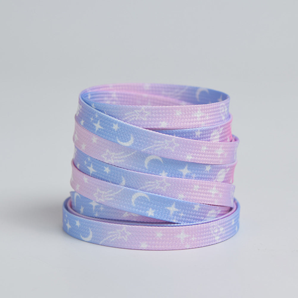 Tie-Dye Polyester Flat Shoelaces for Sneakers