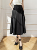 Khaki High Waist Mid Length Slim Women's Skirt