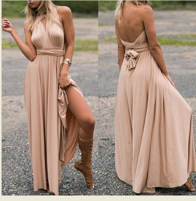 Cross-Back Sexy Strappy Maxi Dress (Evening Gown)