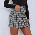 Solid Color A-Line Short Skirt for Women