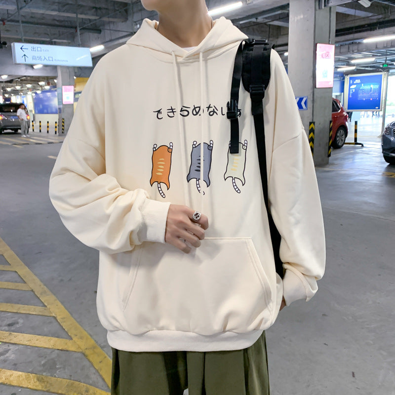 Perth Unisex Plus Size Cartoon Print Hooded Sweatshirt