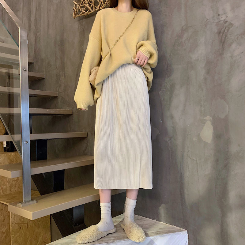 New High Waist Skirt for Autumn and Winter