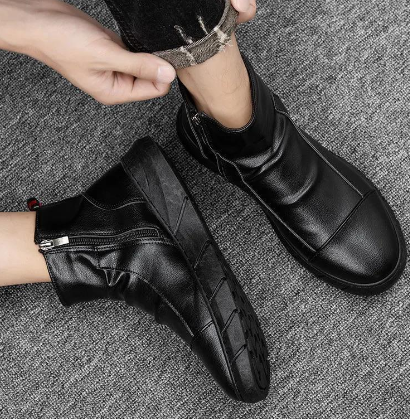 Men's High Top Casual Leather Martin Boots