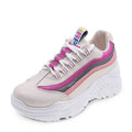 New Korean Style Thick Sole White Sneakers for Women