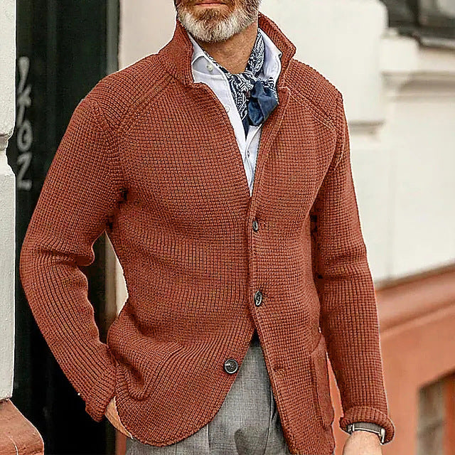 Men's Fashionable Knitted Sweater Coat