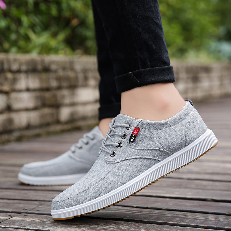 Korean Style Low Top Canvas Sneakers for Men