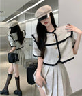 Fringe Cropped Top and Fashion Skirt Two-Piece Set