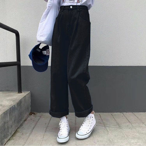 Korean Loose Style Jeans for Women - Autumn & Winter