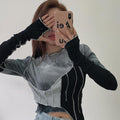 Women's Slim Irregular Splicing Casual T-shirt (1pc)